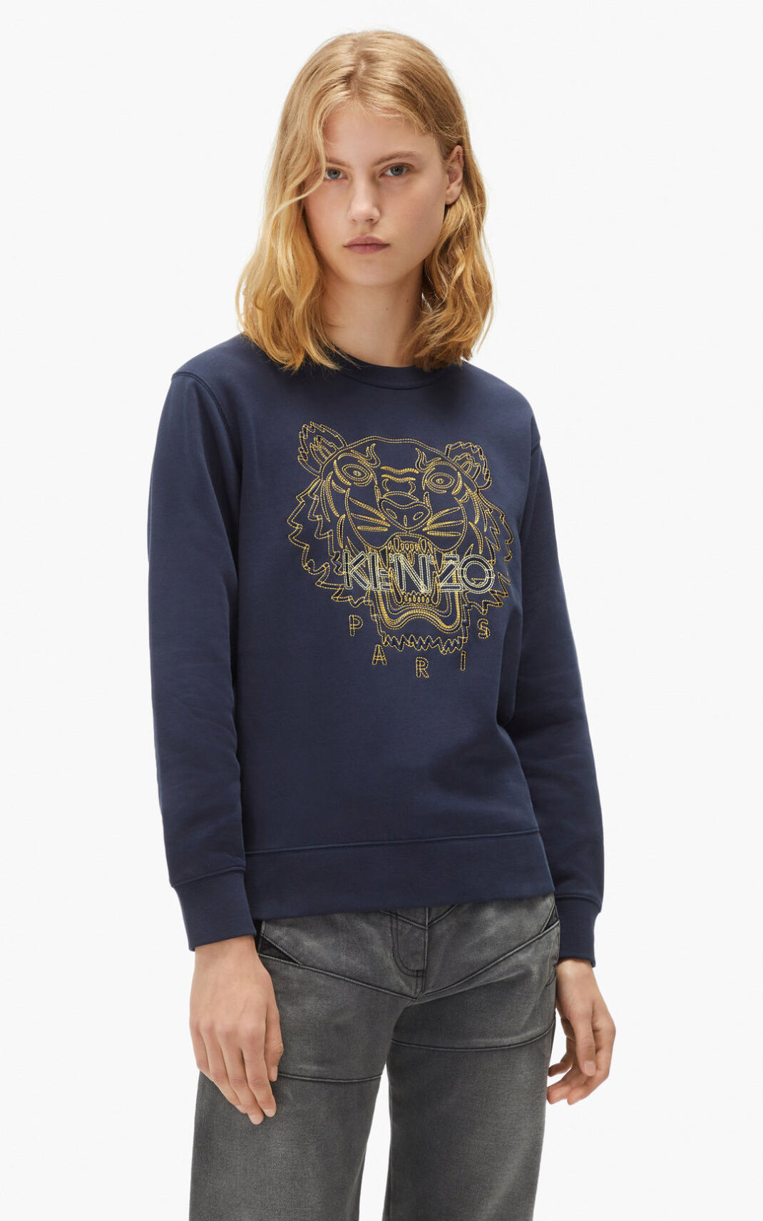 Sweat Kenzo Femme Tiger Bleu Marine Bleu TFLSW-2397